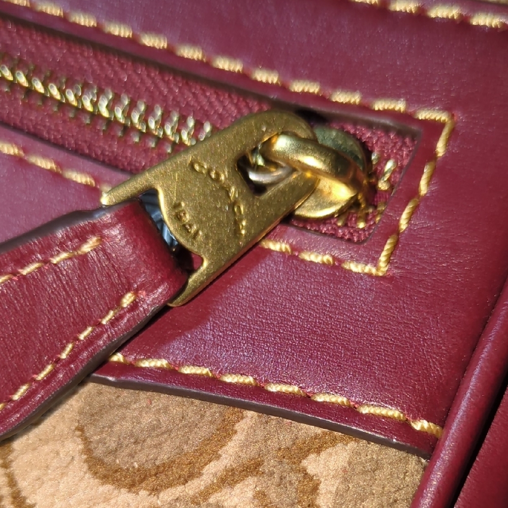 Coach Max 1941 Edition crossbody  Signature Jacquard With Pyramid Rivets $275 - Picture 10 of 13